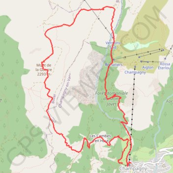 Itinéraire Mont de la Guerre, distance, dénivelé, altitude, carte, profil, trace GPS