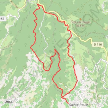 Itinéraire La vallée du Rebaisselet Beaujolais, distance, dénivelé, altitude, carte, profil, trace GPS