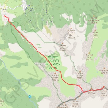 Itinéraire Pic de les Nou Fonts, distance, dénivelé, altitude, carte, profil, trace GPS