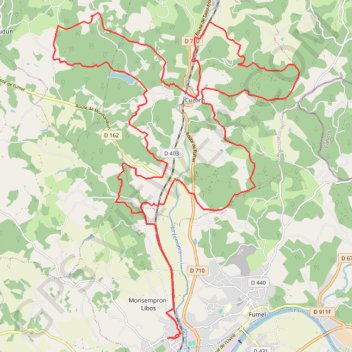 Itinéraire Rando Monsempron Libos, distance, dénivelé, altitude, carte, profil, trace GPS