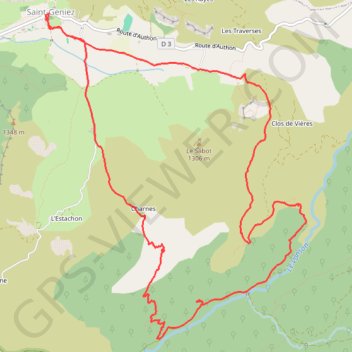 Itinéraire Saint Geniez tour du Dromont, distance, dénivelé, altitude, carte, profil, trace GPS
