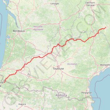 Itinéraire GR® 65, le chemin du Puy _ l’appel de Compostelle, distance, dénivelé, altitude, carte, profil, trace GPS