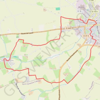 Itinéraire La Ronde des Moulins - Sainteenvoorde, distance, dénivelé, altitude, carte, profil, trace GPS