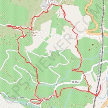 Itinéraire Boucle Paulilles-Cosprons, distance, dénivelé, altitude, carte, profil, trace GPS