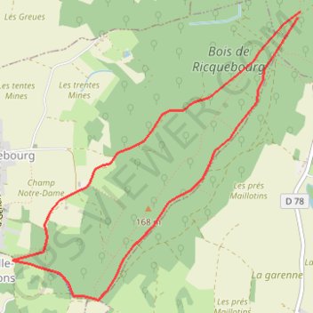 Itinéraire Le Bois du village, distance, dénivelé, altitude, carte, profil, trace GPS