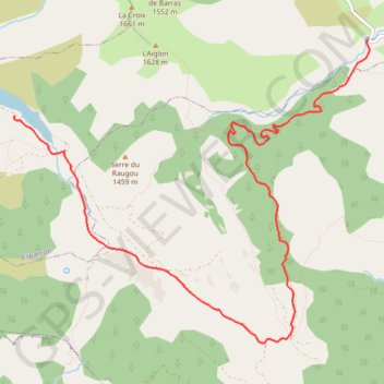 Itinéraire D'Esparon au lac Peyssier en A-R, distance, dénivelé, altitude, carte, profil, trace GPS