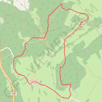 Itinéraire Le Mont Pelé - Jura, distance, dénivelé, altitude, carte, profil, trace GPS