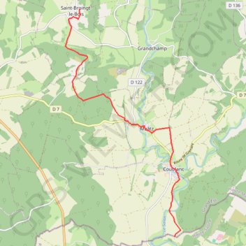 Itinéraire La Via Francigena - Traversée de la Haute-Marne - De Saint-Boingt-le-Bois à Leffond, distance, dénivelé, altitude, carte, profil, trace GPS