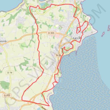 Itinéraire Balade autour de Cancale, distance, dénivelé, altitude, carte, profil, trace GPS