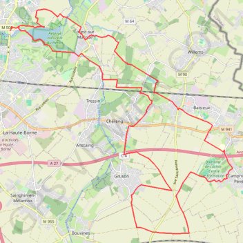 Itinéraire Circuit de la Marque à l'Arbre, distance, dénivelé, altitude, carte, profil, trace GPS
