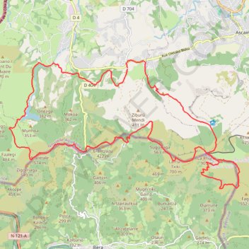 Itinéraire Rhune, distance, dénivelé, altitude, carte, profil, trace GPS