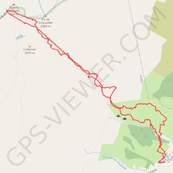 Itinéraire Le Grand Galbert depuis Oulles (Taillefer), distance, dénivelé, altitude, carte, profil, trace GPS