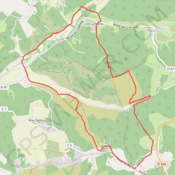 Itinéraire Auzoles, distance, dénivelé, altitude, carte, profil, trace GPS