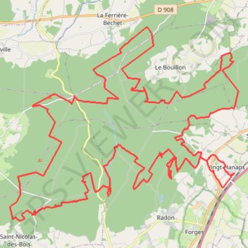 Itinéraire La Diable d'Écouves, distance, dénivelé, altitude, carte, profil, trace GPS