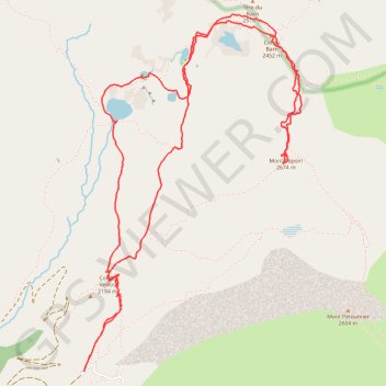 Itinéraire 2018 08 28 - lacs de millefonts mont Pepoiri, distance, dénivelé, altitude, carte, profil, trace GPS