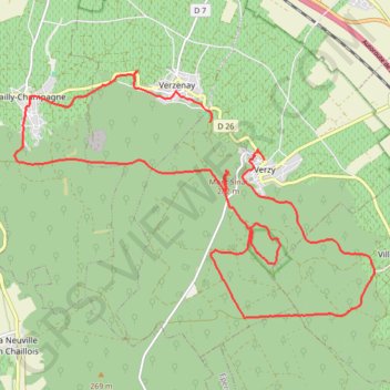 Itinéraire Rando Reims, distance, dénivelé, altitude, carte, profil, trace GPS