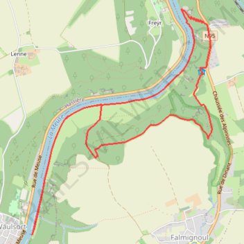 Itinéraire HASTIERE - le colèbi, distance, dénivelé, altitude, carte, profil, trace GPS