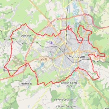 Itinéraire Ronde hivernale autour de Montluçon, distance, dénivelé, altitude, carte, profil, trace GPS