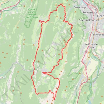 Itinéraire UTV25_v1, distance, dénivelé, altitude, carte, profil, trace GPS