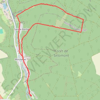 Itinéraire Selomont, distance, dénivelé, altitude, carte, profil, trace GPS