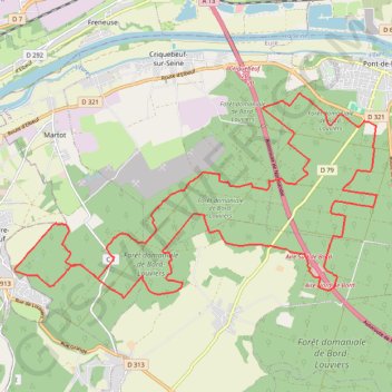 Itinéraire Forêt de Bord, distance, dénivelé, altitude, carte, profil, trace GPS