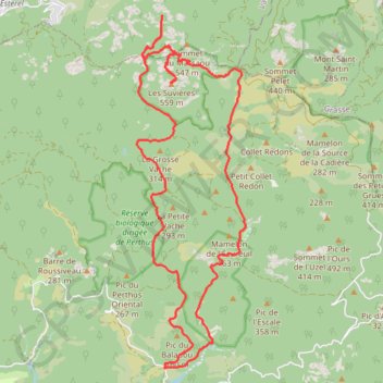 Itinéraire Belle Barbe-Suvières, distance, dénivelé, altitude, carte, profil, trace GPS