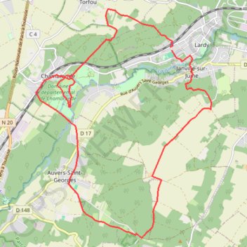 Itinéraire Lardy - Boucle Chamarande, distance, dénivelé, altitude, carte, profil, trace GPS