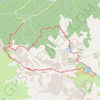 Itinéraire Lac de Nino par la Bocca San Pedru -2, distance, dénivelé, altitude, carte, profil, trace GPS