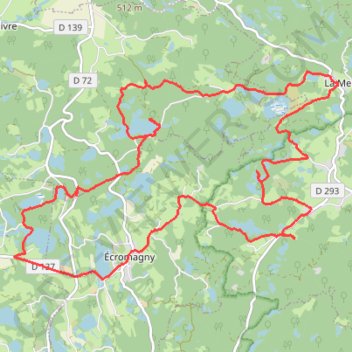 Itinéraire Le Tour d'Ecromagny, distance, dénivelé, altitude, carte, profil, trace GPS