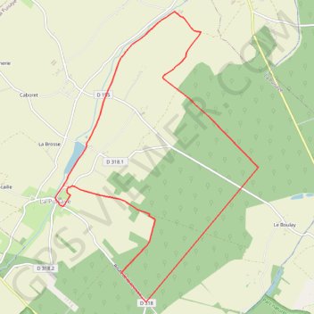 Itinéraire Le bois de la Saucelle - La Puisaye, distance, dénivelé, altitude, carte, profil, trace GPS