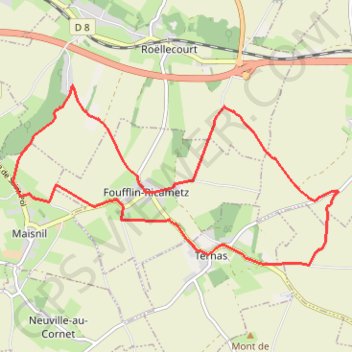 Itinéraire Le Puit des Templiers, distance, dénivelé, altitude, carte, profil, trace GPS
