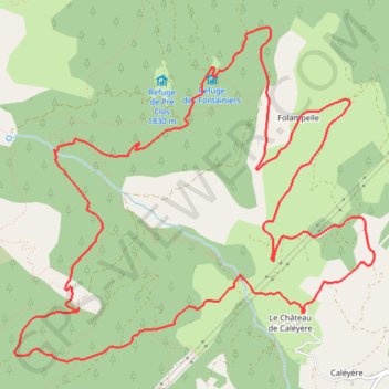 Itinéraire La boucle des Fontainiers, distance, dénivelé, altitude, carte, profil, trace GPS