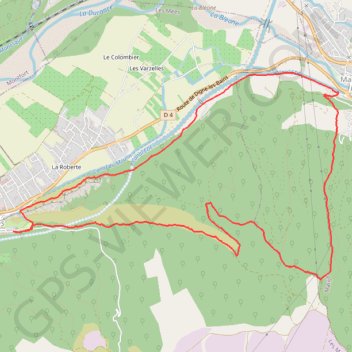 Itinéraire Les Mées - Malijai - Les Mées - Le tunnel, distance, dénivelé, altitude, carte, profil, trace GPS