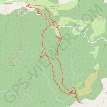 Itinéraire PIERREFEU VE GAUTIER, distance, dénivelé, altitude, carte, profil, trace GPS