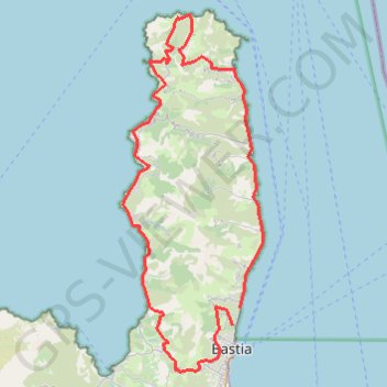 Itinéraire 2024-08-07 - Bastias - Bastia - 151 km - 3h52, distance, dénivelé, altitude, carte, profil, trace GPS