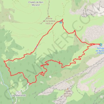 Itinéraire Refuge de Golèse, distance, dénivelé, altitude, carte, profil, trace GPS