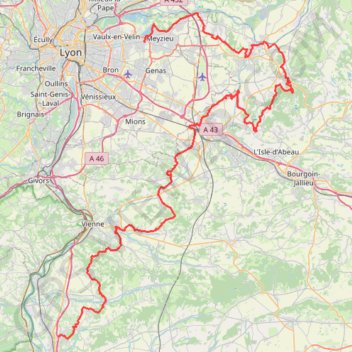 Itinéraire GR422 Sur les pas de Charles IX. De Lyon (Rhône) à Roussillon (Isère), distance, dénivelé, altitude, carte, profil, trace GPS