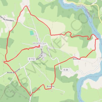 Itinéraire Autour des Gorges de la Loire - La Bergère de Bissieux - Saint-Paul-de-Vézelin, distance, dénivelé, altitude, carte, profil, trace GPS
