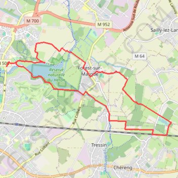 Itinéraire Circuit de la Marque à l'Arbre, distance, dénivelé, altitude, carte, profil, trace GPS