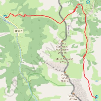 Itinéraire Refuge Granero - La Monta, distance, dénivelé, altitude, carte, profil, trace GPS