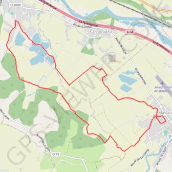 Itinéraire Les barthes de Biron-Maslacq, distance, dénivelé, altitude, carte, profil, trace GPS