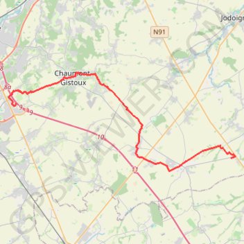 Itinéraire Run & Bike Odoo, distance, dénivelé, altitude, carte, profil, trace GPS