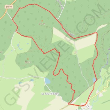 Itinéraire Randonnée du mont Dieu, distance, dénivelé, altitude, carte, profil, trace GPS