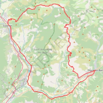 Itinéraire Tour de Fontbelle - Alpes de Haute-Provence, distance, dénivelé, altitude, carte, profil, trace GPS