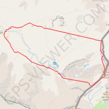 Itinéraire Rocca Bianca Col de Saint véran, distance, dénivelé, altitude, carte, profil, trace GPS