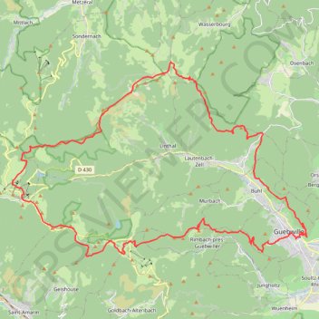 Itinéraire trace, distance, dénivelé, altitude, carte, profil, trace GPS
