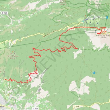 Itinéraire Ventoux, distance, dénivelé, altitude, carte, profil, trace GPS