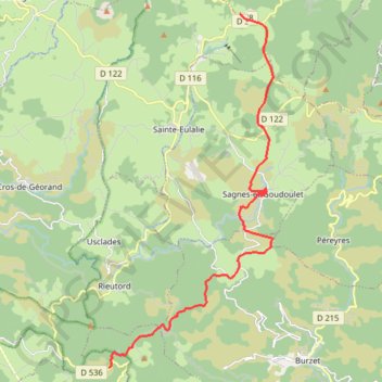 Itinéraire Le Triomphe des chemisettes, distance, dénivelé, altitude, carte, profil, trace GPS