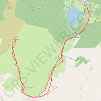 Itinéraire Pointe d'Ardens, distance, dénivelé, altitude, carte, profil, trace GPS