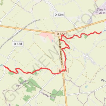 Itinéraire Entre Saint-Félix-de-Lauragais et Revel - Engranou-Mandoul, distance, dénivelé, altitude, carte, profil, trace GPS